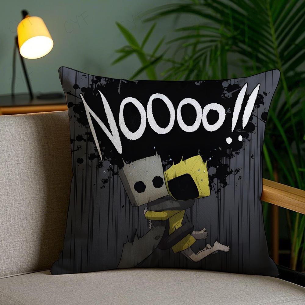 Little Nightmares Аниме Игра Наволочка Противопылевой Клещ Наволочка Невидимая Молния Шелковистый Короткий Плюш Чехол на Подушку Дивана