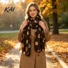 Sun Protection Headwear Polka Dot Silk Scarf for Women, Lightweight Tassel Shawl, Elegant Soft Breathable Women Wrap Spring Summer Autumn Winter,