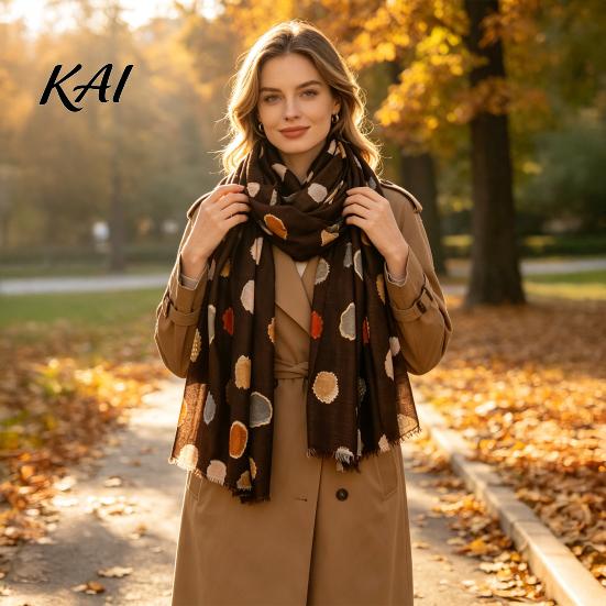 Sun Protection Headwear Polka Dot Silk Scarf for Women, Lightweight Tassel Shawl, Elegant Soft Breathable Women Wrap Spring Summer Autumn Winter,