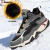 Winter Men Sneakers Leather Casual Fashion Waterproof Sport Shoes for Man Plush Warm Male Sneakers Non-Slip Outdoor Casual Sports Shoes