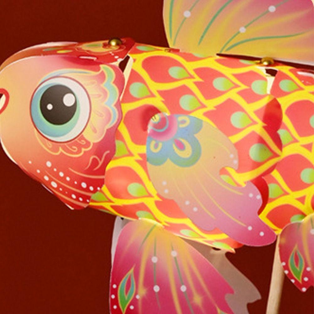 Ancient Style Mid-Autumn Festival Lantern 3D Luminous Goldfish Light  Festival Decoration