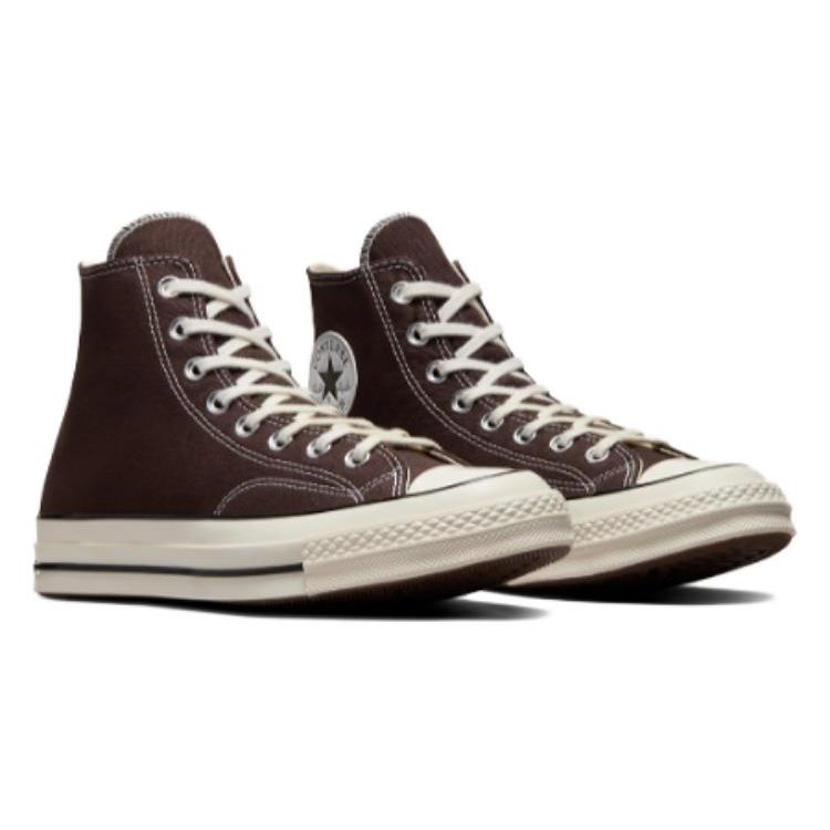 Converse Chuck 70 High Dark Root унисекс кроссовки коричневые Egret черные A08137C