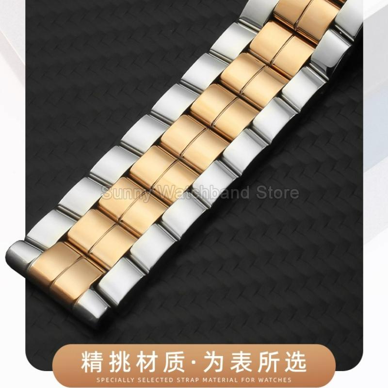 Stainless Steel Watch Strap for Chopard Happy Diamonds Series 15mm 18mm Special Lady Style Flat Interface Steel Watch Accessory