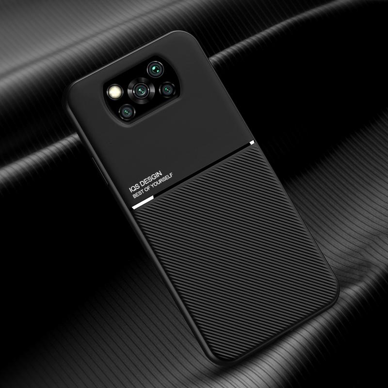 Роскошный магнитный кожаный чехол для телефона POCO X3 Pro NFC X3Pro X3NFC POCOX3 X 3, встроенный металлический чехол с полным покрытием, автомобильный держатель