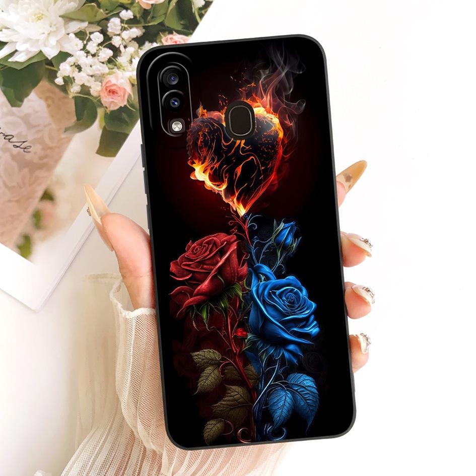 Чехол для Samsung Galaxy A20 A20e A20s Обложка SM-A202F SM-A205F SM-A207F Милый Мультяшный Кот Ударопрочный Бампер для Samsung A30 Fundas
