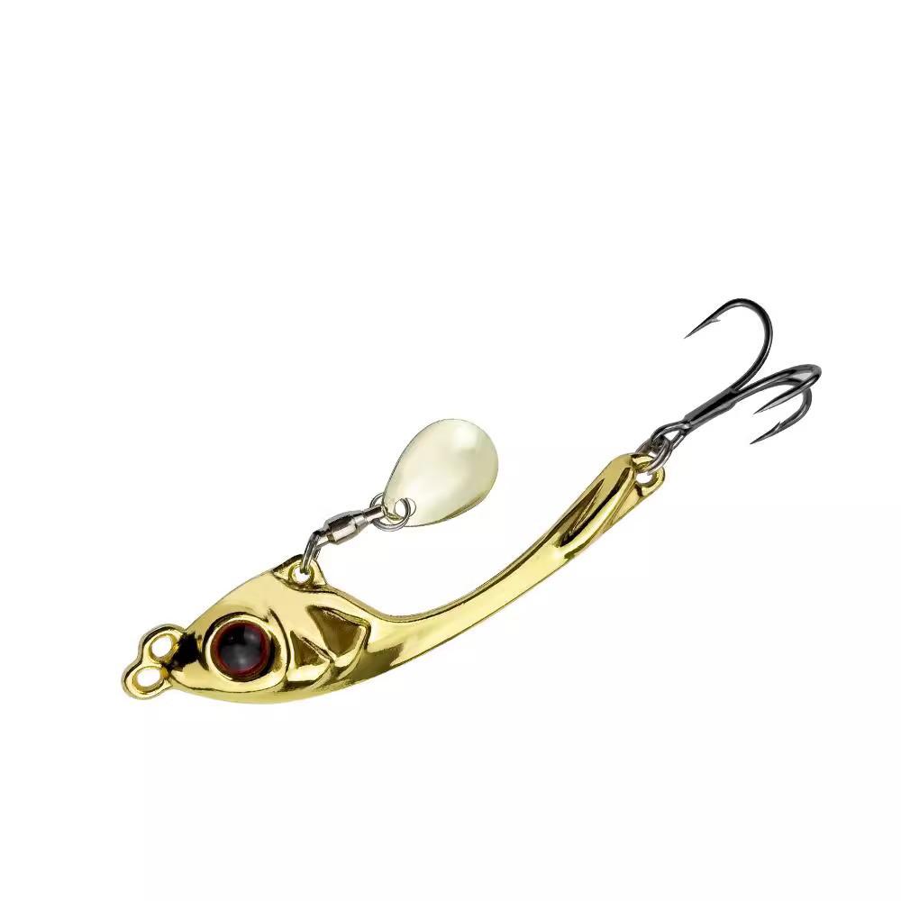 Бионическая вибрирующая приманка «Новолуние»: Металлическая блесна-вертушка с дальним забросом для всех слоев воды, Убийца сома