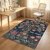Floral Fantasy Garden Theme Soft Crystal Velvet Rug Custom Name & Text Print Non Slip Floor Rug for Bedroom Living Room