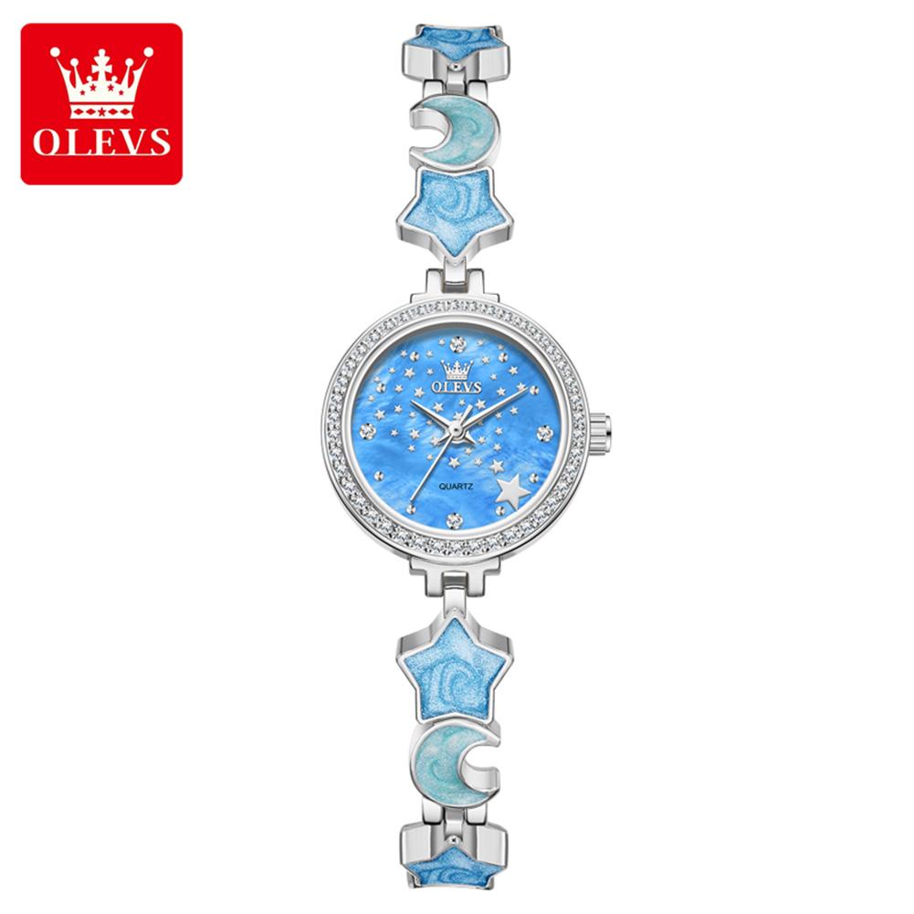 OLEVS 5665 Luxury s Elegant Fashion Shining Diamond Star Luminous Watch Woman Lady Quartz Watch