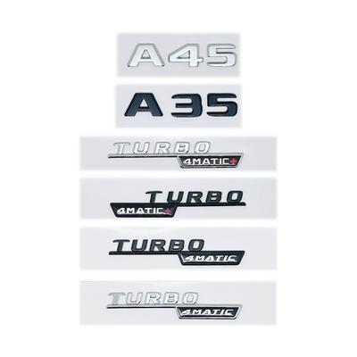 3D ABS глянцевые черные буквы A35 A45 A45S Turbo 4matic эмблема для Mercedes Benz AMG автомобильное крыло багажника сзади W176 W177 наклейка с логотипом