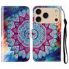 For iPhone 17 Pro Max Case Pattern Leather Wallet Phone Cover with Strap