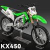 1/12 Scale Kawasaki KX450 Alloy Sports Motorcycle Model Diecast Metal Road Mountain Off-road Motorcycle Model Simulation Kids Toy Gift