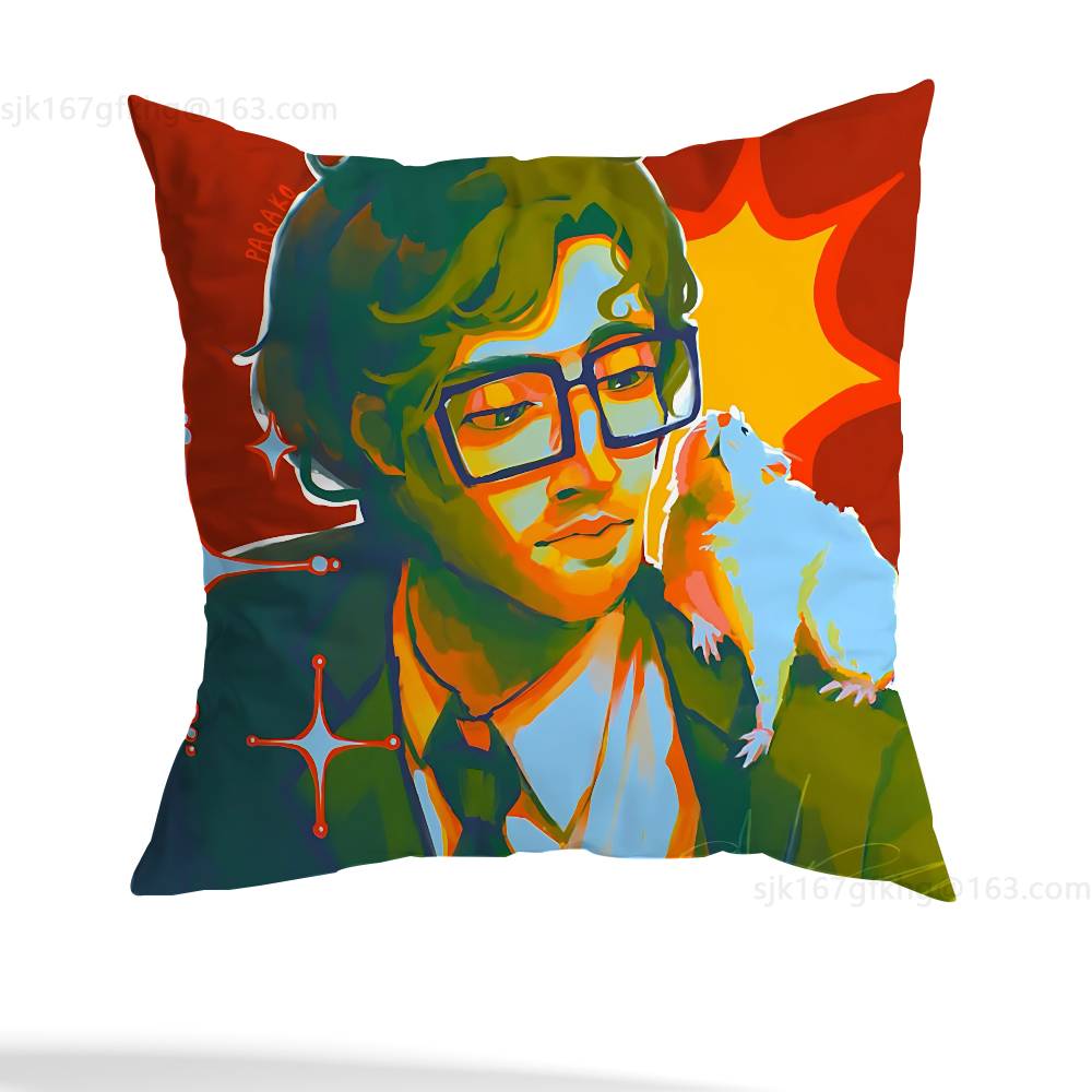 W-Will Wood Pillow Case Sofa Living Room Bedroom Headboard Backrest Cushion Square Cushion Nap Time