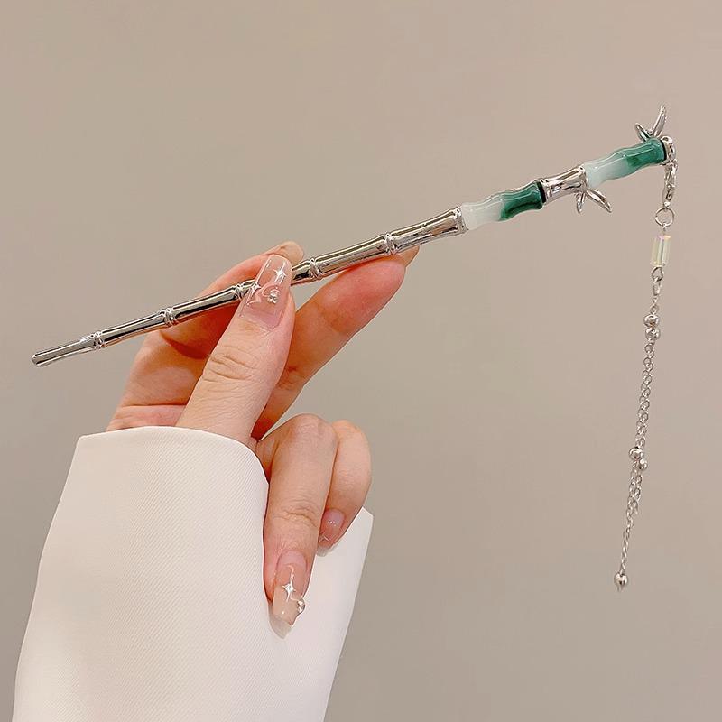 High-End Retro Chinese Tassel Hairpin for Women - Versatile Alloy Hair Clip for Elegant Updos