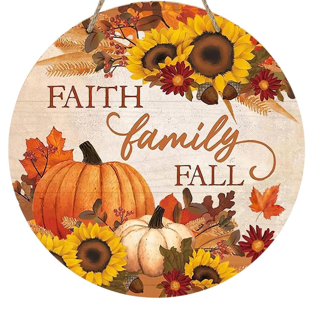 Pumpkin Wooden Welcome Door Hanging, Home Window Wall Decoration