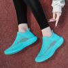 Женская обувь Вязаные носки Кроссовки Летние слипоны Плоские Большой размер 45 Лоферы Балетки Для ходьбы Удобная обувь Мужская для бега Зеленый