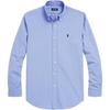 Polo Solid Color Pony Embroidered Single-Breasted Long Sleeve Shirt Men Shirts Lafayette-Blue 710883341-001