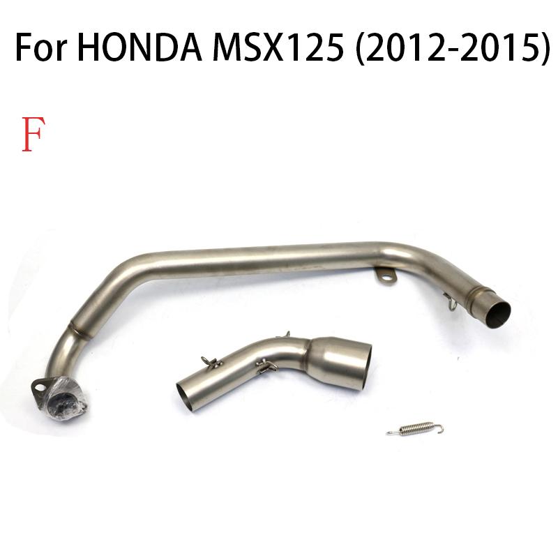 For HONDA MSX125 MSX125SF 2012-2020 Upgrade Motorcycle Exhaust Systems Header Front Link Tube Connect Middle Pipe