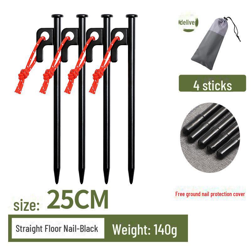 Outdoor Camping Windproof Steel Tent Peg Set