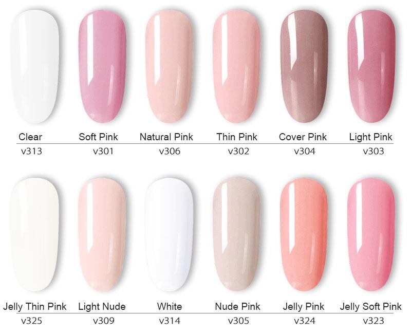 Venalisa Гель-лак для ногтей 15 мл, отмачиваемый УФ-светодиодный гель для наращивания ногтей, липкая дрель для французского фона, усиление дизайна ногтей, 12 цветов