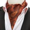 Tie Large Pattern Polyester Jacquard Men'S Scarf, Retro Men'S Tie