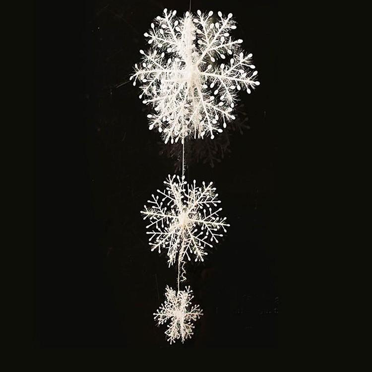 9 шт. рождественские искусственные снежинки красивые белые большие снежинки аксессуары для рождественской елки рождественские украшения
