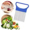 Vegetable Fruit Beef Onion Slicer Cutting Holder Slicing Cutter Stainless Steel Meat Needle Kitchen Convenience Tool Accessories