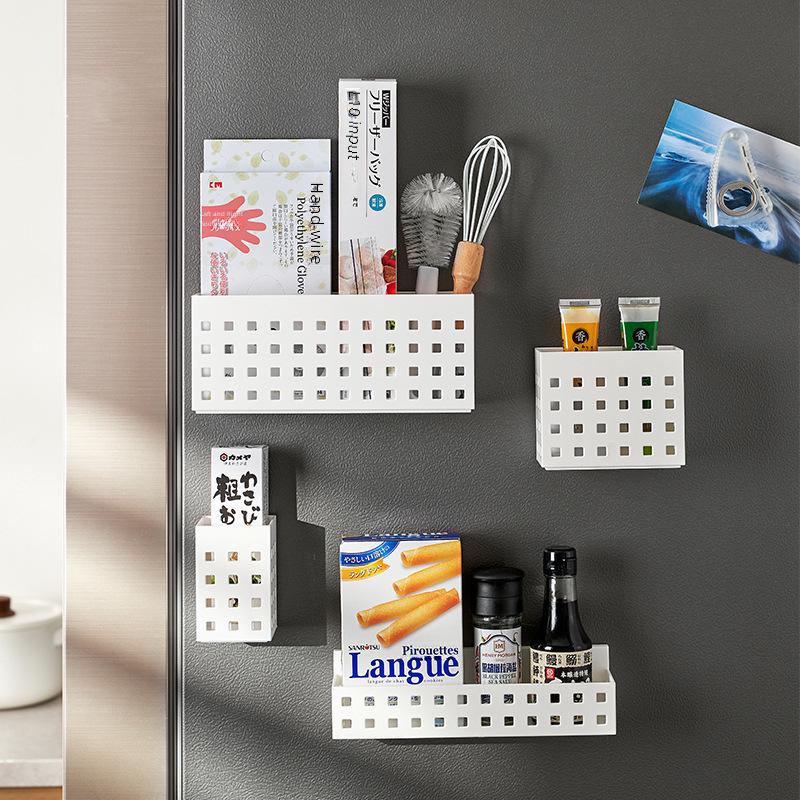 Магнитная полка для хранения на холодильнике KM – многофункциональный кухонный органайзер для специй без перфорации