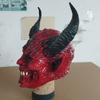 Lucifer Mask Halloween Fallen Angel Satan Demon Red Face Mask Latex Mask Lucifer