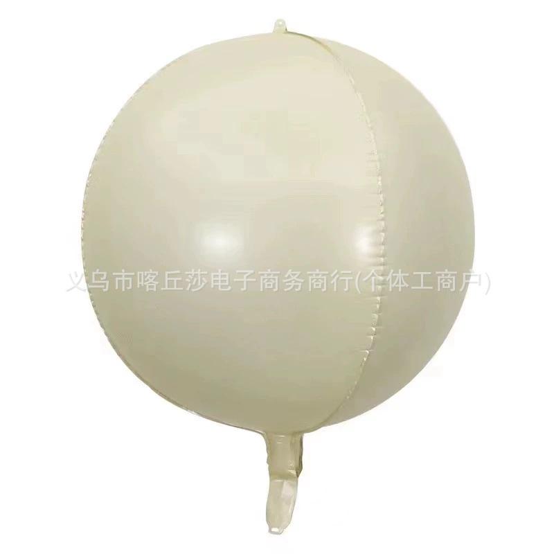 4D Aluminum Film Balloon 18-Inch Three-Dimensional Round Floating Sky Wedding Outdoor Photo Wedding Birthday Party Decoration Balloon
