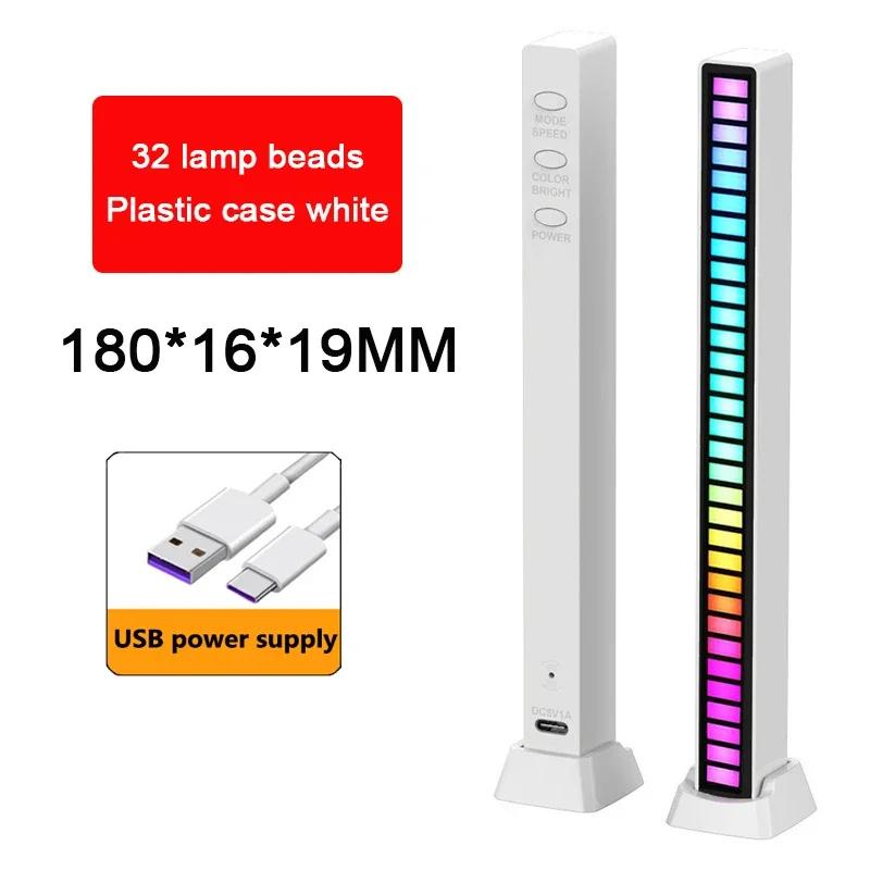 RGB светодиодная лента, музыка, управление звуком, звукосниматель, ритм, окружающая лампа, атмосфера, ночные огни для бара, автомобиля, ТВ, игровое украшение