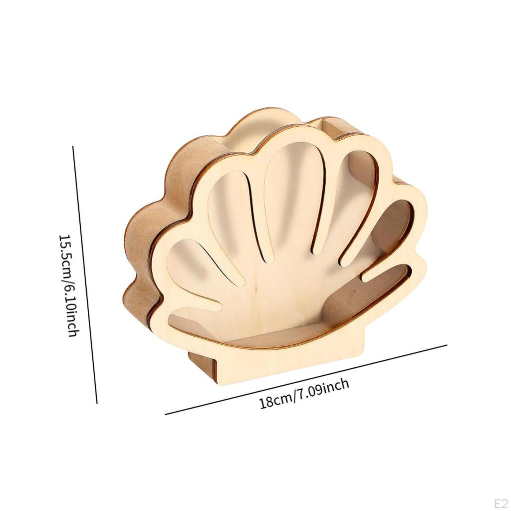 Ящик для хранения ракушек Деревянная витрина, коллекционная памятная монета деньги