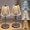 Bedside Table Lamps, 2 Pcs Crystal Lamp 3 Color Rechargeable Lamps, Crystal Touch Control LED Lamp Night Light