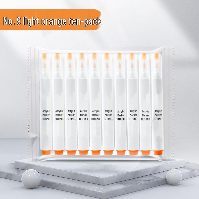 Набор водостойких художественных маркеров одного цвета, 36 штук - Черный, Белый, Красный непрозрачный - Идеально для детского рисования