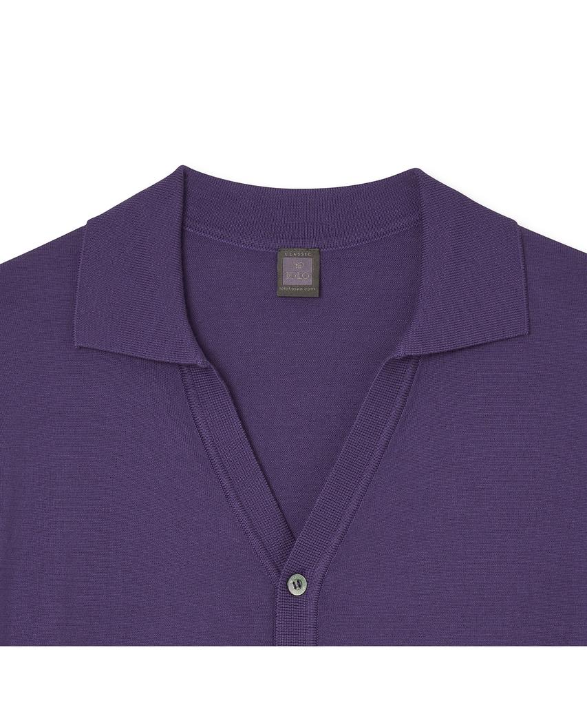 Iolo V-Cut Collar Shirt_Purple