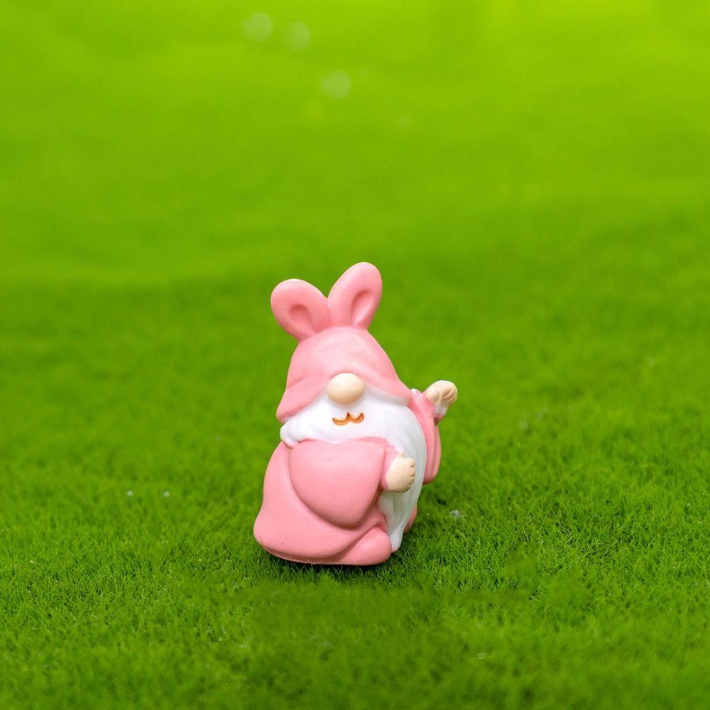 Миниатюрные безделушки из смолы, пасхальная мультяшная статуэтка гнома, подарок, мини-фигурка пасхальных гномов