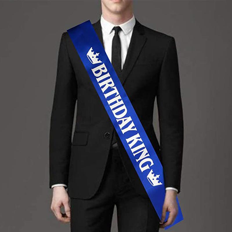 Birthday King Sash For Men Boy Happy 16Th 18Th 20Th 30Th Birthday Party Decor
