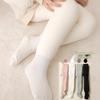 Детские зимние хлопковые колготки на бархатной подкладке — теплые, плотные, однотонные, в корейском стиле, базовый слой одежды.