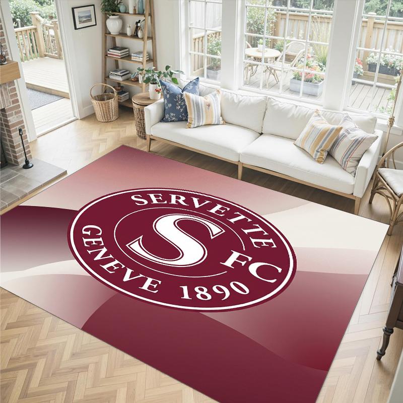 Servette FC Design Crystal Velvet Carpet Cozy Non?Slip Printed Rug For Bedroom Living Room Entrance