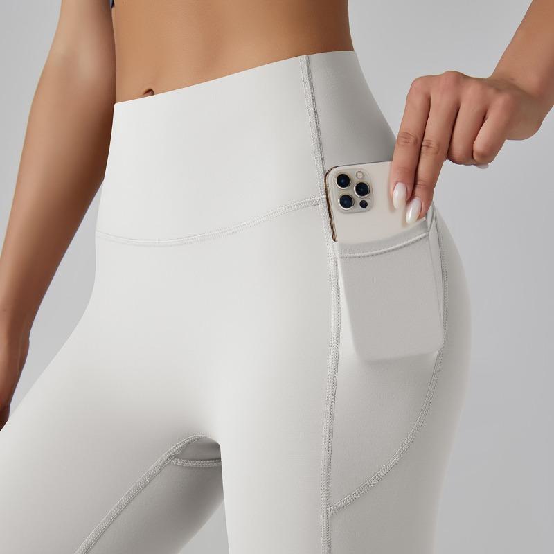 High Waist Seamless Tight Yoga Pants With Pockets Quick Dry Fitness Wear