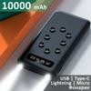 Power Bank VNpower K305 10000 mAh + кабель 4в1 USB / Micro / Type-C / Lightning / Фонарик