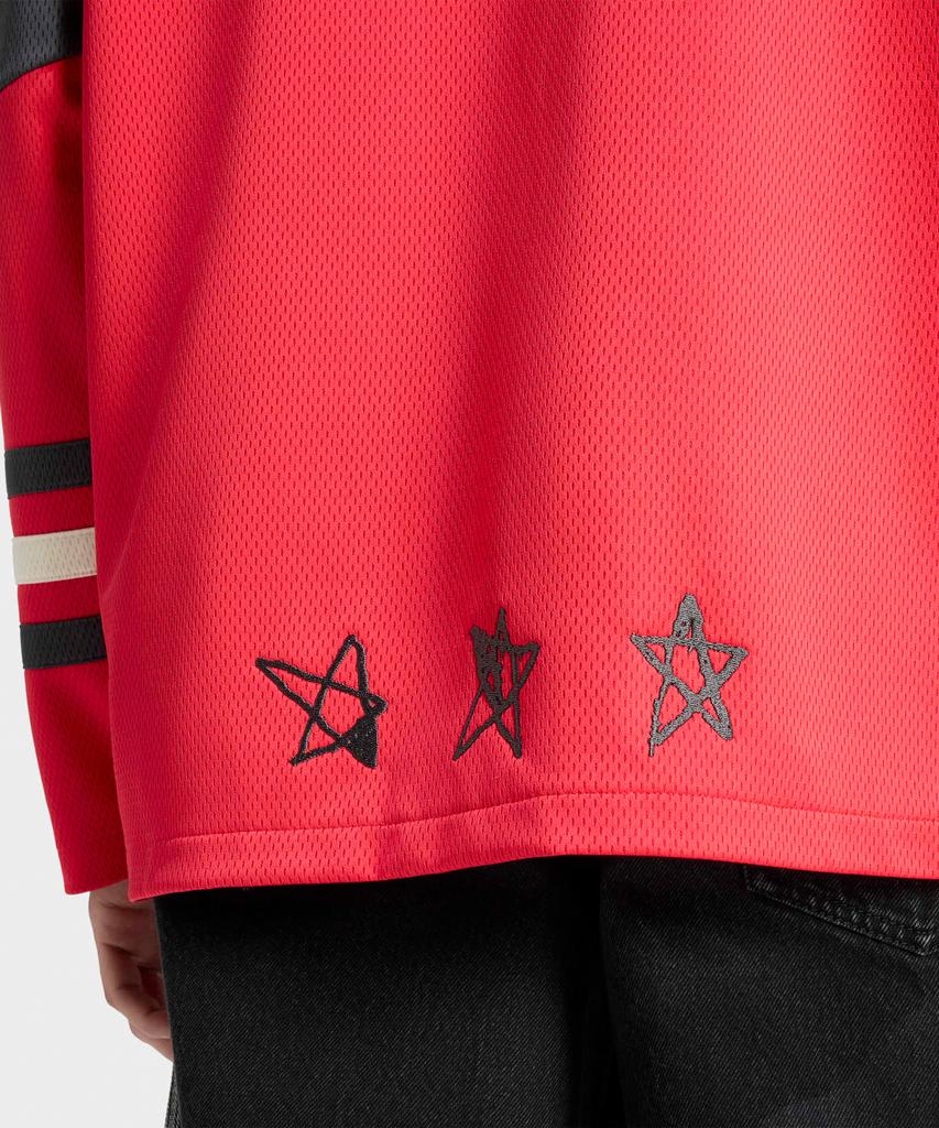 ADIDAS Hockey Long Sleeve Jersey - Ruby / Ku9187