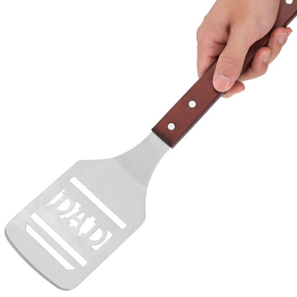Stainless Steel Barbecue Shovel 2 in 1 Pancake Scraper Grill Accessories Steak Turner  Outdoor