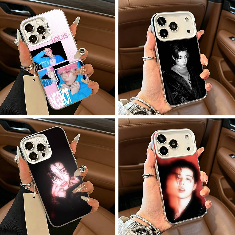 Louis LNGSHOT Phone Case For IPhone 17 Air 16 15 14 13 12 11 Pro Max White silver Hard Cover