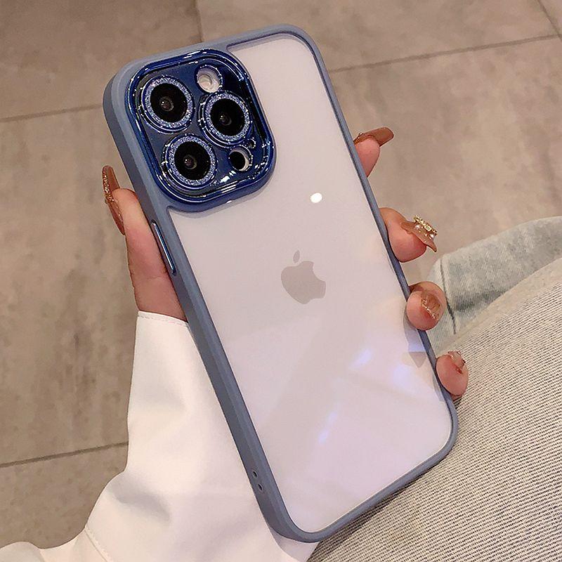 Роскошный блестящий прозрачный чехол для телефона для iPhone 11 12 13 14 15 Pro Max Plus противоударный прозрачный чехол-бампер с бриллиантами