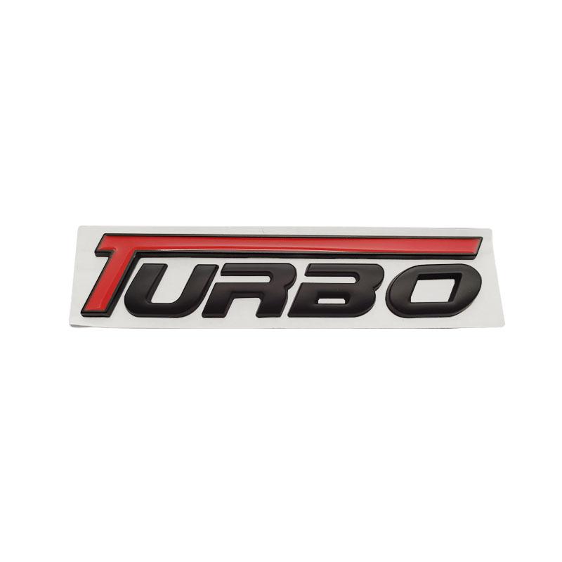 3D Metal Sticker TURBO Badge Emblem Sticker For BMW Mercedes Volkswagen Chevrolet Peugeot Kia Ford Honda Toyota Car Accessories RL2