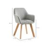 Chaise de salle à manger - MUVOE - Ensemble de 2 chaises - Accoudoirs - Dossier ergonomique - Gris