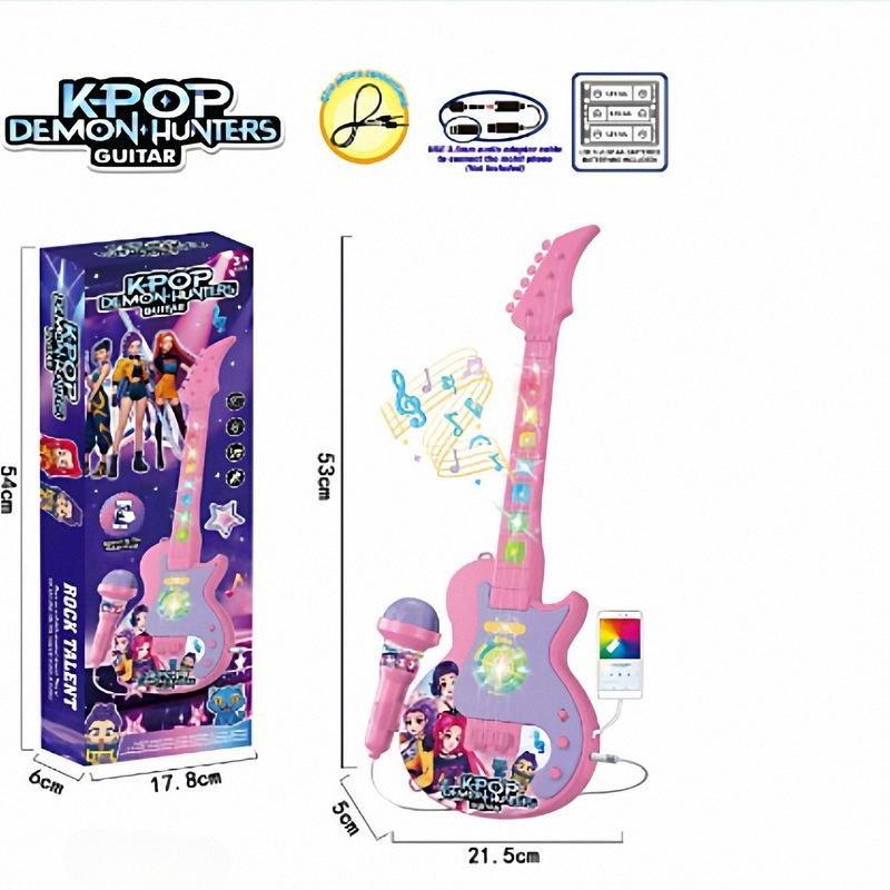 Мультяшный Аниме Kpop Девичья группа Музыкальный Микрофон Детская Игрушка со Светом Функция Пения