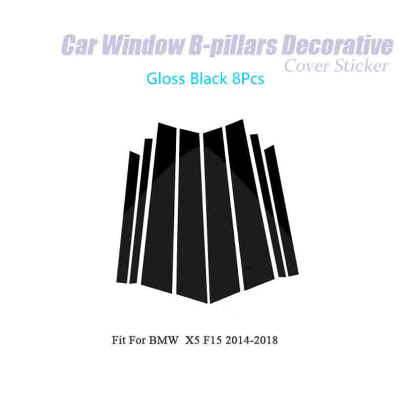 Глянцевый черный для BMW E60 E90 F30 F10 F20 F07 E70 E84 E46 X1, декоративная наклейка на окно автомобиля, средние стойки, отделка для стайлинга автомобиля
