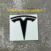 EPYFH1 Front Bumper or Rear Trunk Logo for Tesla Replacement Kit Model 3/Y - Metal Blackened Logo Emblem Car Exterior Decoration Parts