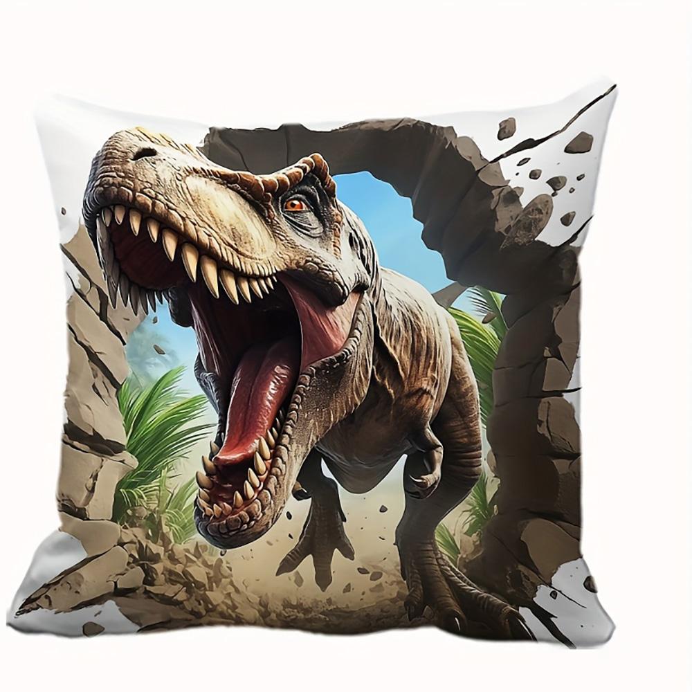 1/4pcs Dinosaur-Printed Pillowcases for Vivid Bedroom Decor Sofa cushion cover home bedroom room decoration